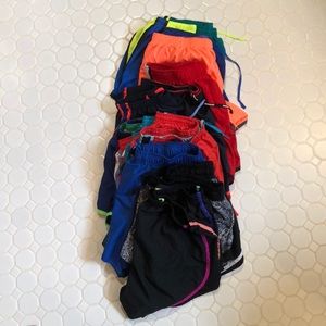 Lot of 18 pairs of running shorts